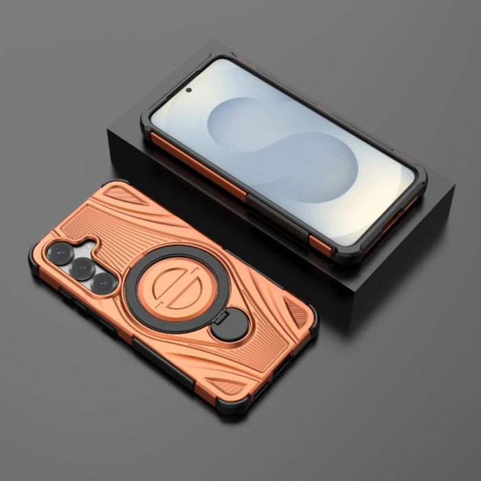 OEM - Mobilskal för Samsung Galaxy S26 Magnetiskt Kickstand TPU PC - Orange