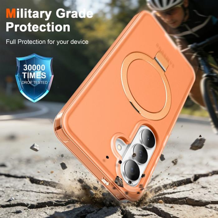 OEM - Mobilskal för Samsung Galaxy S26 Magnetiskt Kickstand TPU + PC - Orange