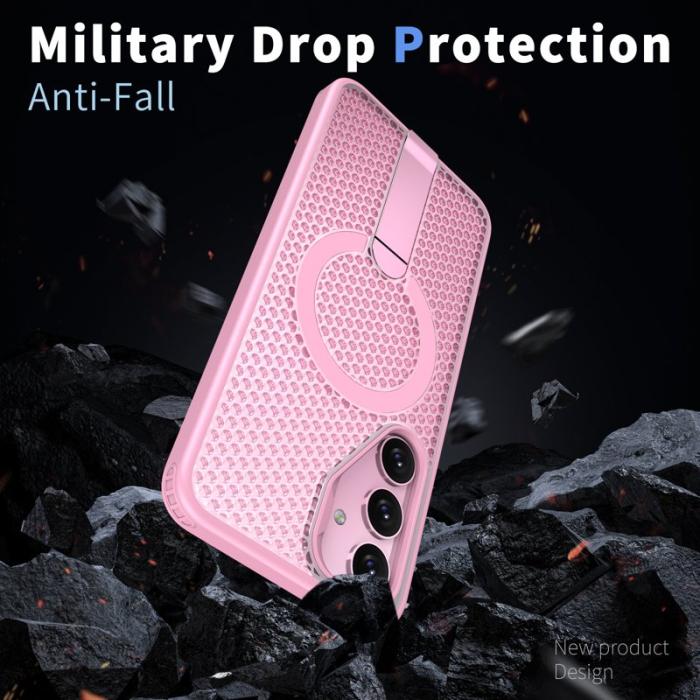 OEM - Mobilskal för Samsung Galaxy S26 Magnetiskt Kickstand TPU PC - Rosa