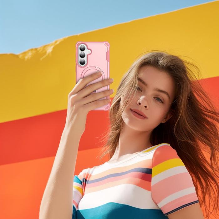 OEM - Mobilskal för Samsung Galaxy S26 Magnetiskt Kickstand TPU + PC - Rosa