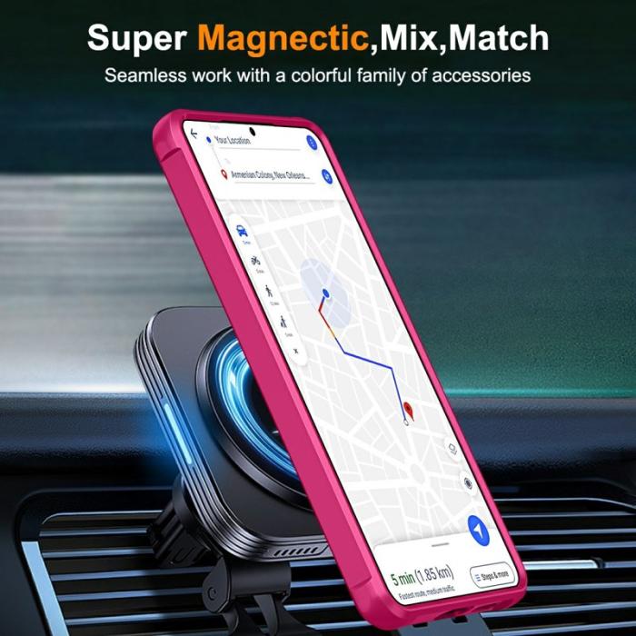 OEM - Mobilskal för Samsung Galaxy S26 Magnetiskt Kickstand TPU + PC - Rosa