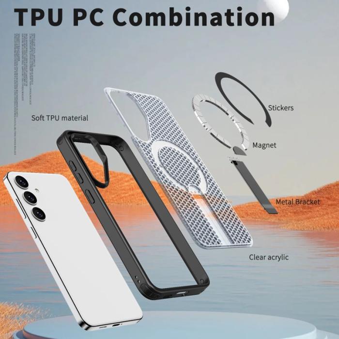 OEM - Mobilskal för Samsung Galaxy S26 Magnetiskt Kickstand TPU + PC - Svart