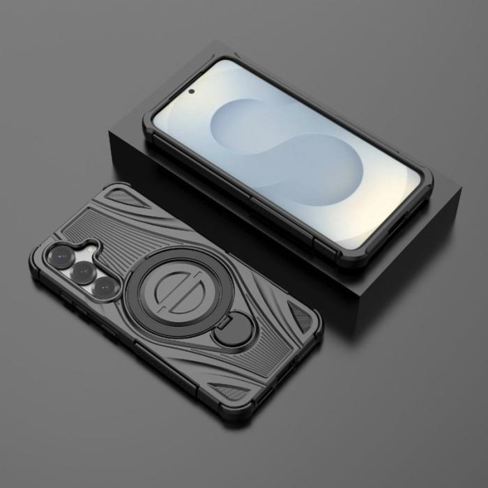 OEM - Mobilskal för Samsung Galaxy S26 Magnetiskt Kickstand TPU PC - Svart