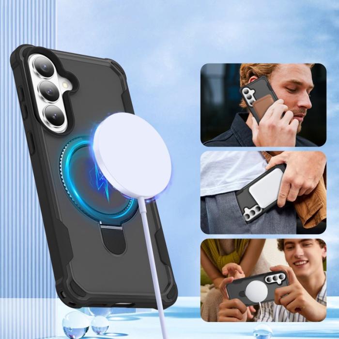 OEM - Mobilskal för Samsung Galaxy S26 Magnetiskt Kickstand TPU + PC - Svart