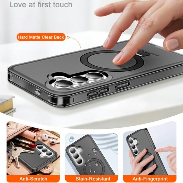 OEM - Mobilskal för Samsung Galaxy S26 Magnetiskt Kickstand TPU + PC - Svart