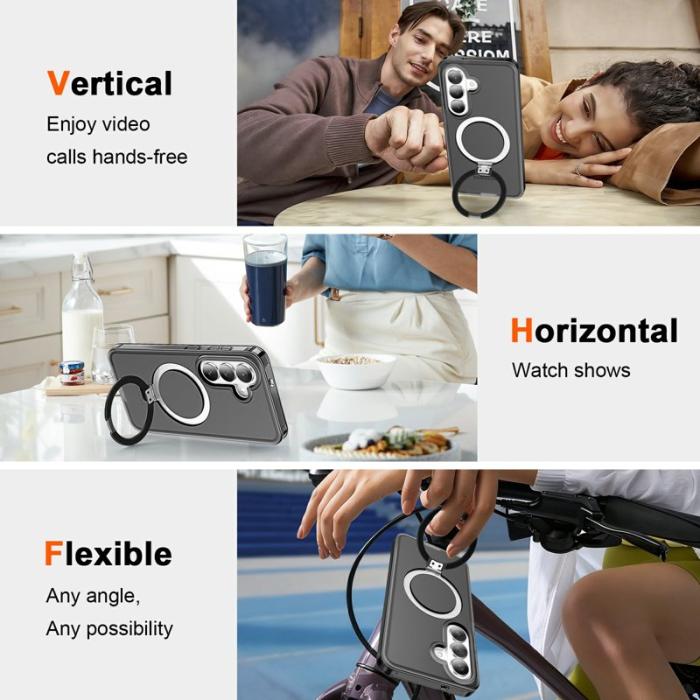 OEM - Mobilskal för Samsung Galaxy S26 Magnetiskt Kickstand TPU + PC - Svart