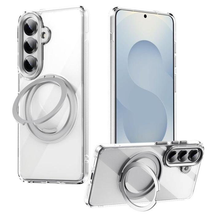 OEM - Mobilskal för Samsung Galaxy S26 Magnetiskt Kickstand TPU + PC - Transparent