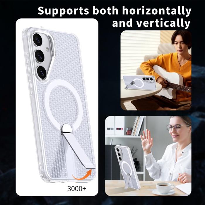 OEM - Mobilskal för Samsung Galaxy S26 Magnetiskt Kickstand TPU + PC - Transparent