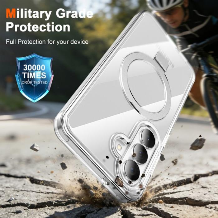 OEM - Mobilskal för Samsung Galaxy S26 Magnetiskt Kickstand TPU + PC - Transparent