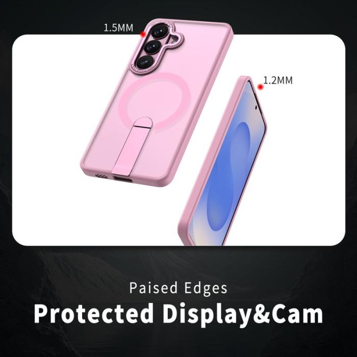 OEM - Mobilskal för Samsung Galaxy S26 Magnetiskt Kickstand TPU - Rosa