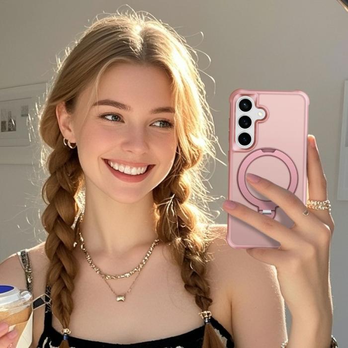 OEM - Mobilskal för Samsung Galaxy S26 Magnetiskt Kickstand TPU - Rosa