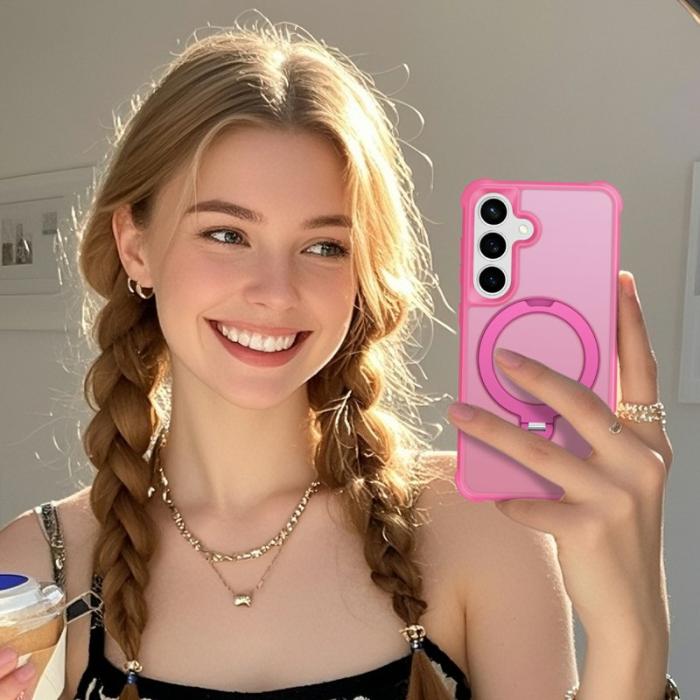 OEM - Mobilskal för Samsung Galaxy S26 Magnetiskt Kickstand TPU - Rosa