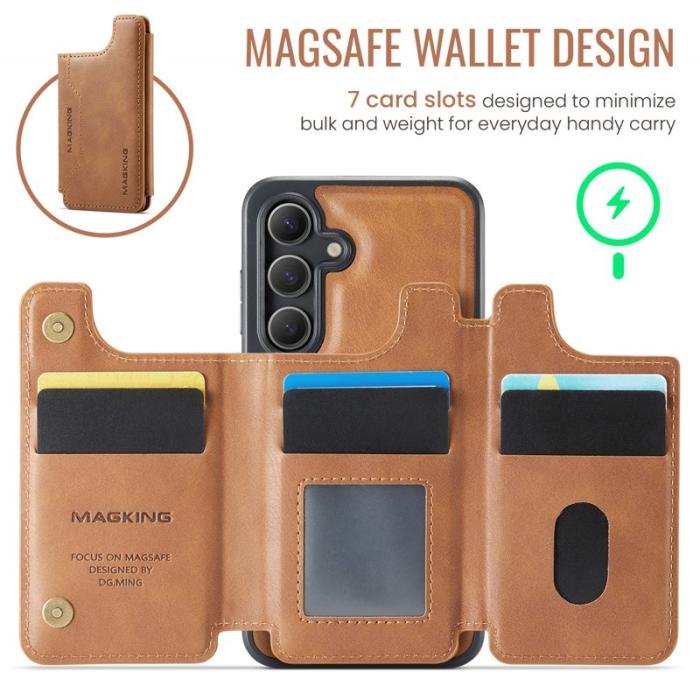 MAGKING - MAGKING Mobilskal för Samsung Galaxy S26 Magnetiskt PC + TPU - Brun