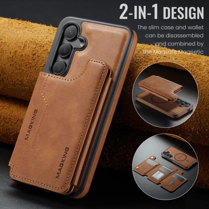 MAGKING - MAGKING Mobilskal för Samsung Galaxy S26 Magnetiskt PC + TPU - Brun