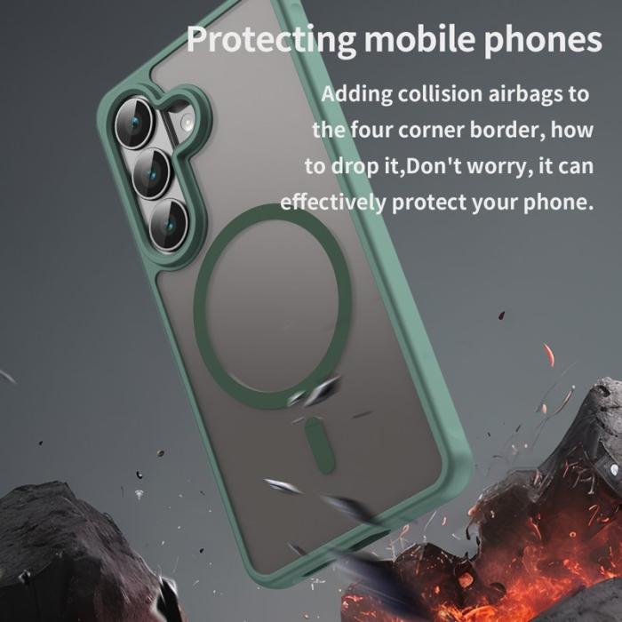 OEM - Mobilskal för Samsung Galaxy S26 Magnetiskt PC + TPU - Grön