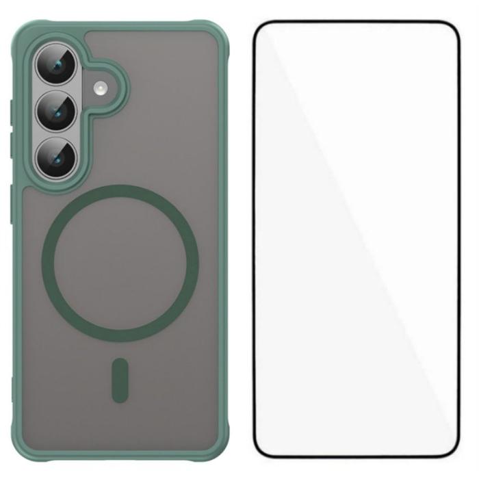 WANLONFENG - WANLONFENG Mobilskal för Samsung Galaxy S26 Magnetiskt PC + TPU - Grön