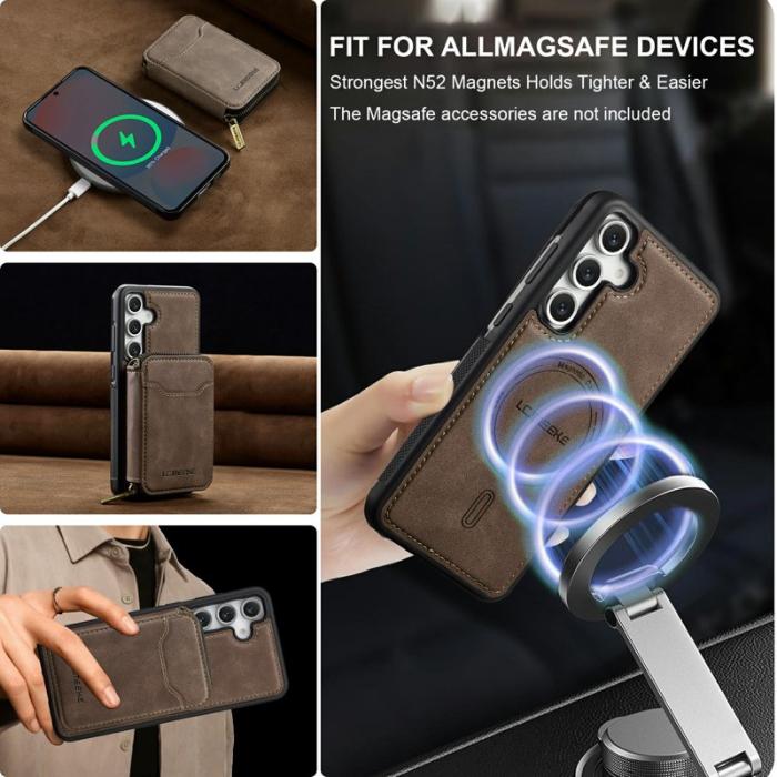 LC.imeeke - LC.IMEEKE Mobilskal för Samsung Galaxy S26 Magnetiskt PC + TPU - Kaffe