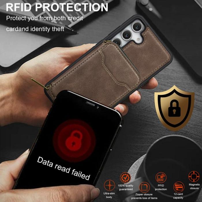 LC.imeeke - LC.IMEEKE Mobilskal för Samsung Galaxy S26 Magnetiskt PC + TPU - Kaffe