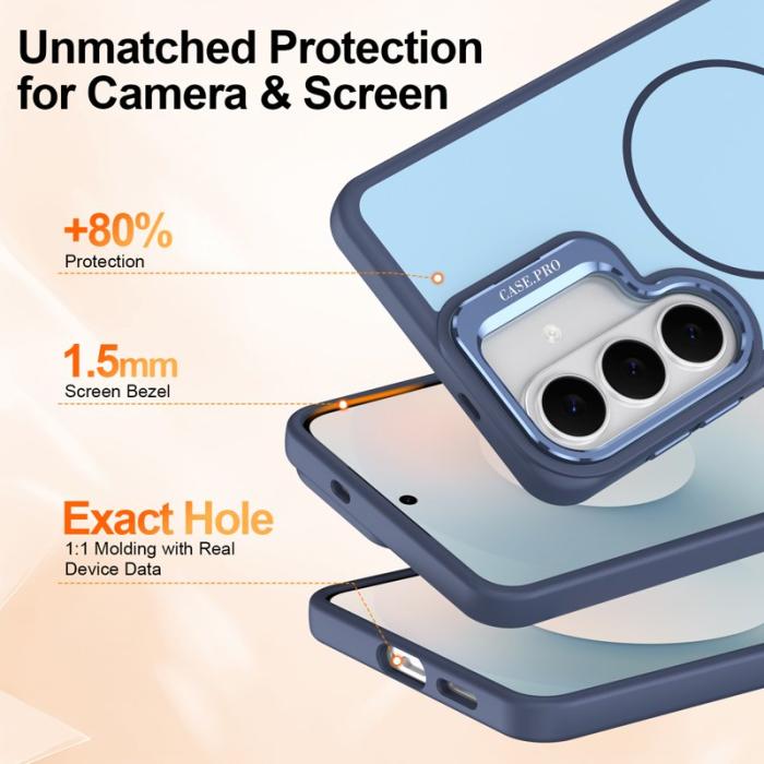 OEM - Mobilskal för Samsung Galaxy S26 Magnetiskt PC + TPU med Kickstand - Blå