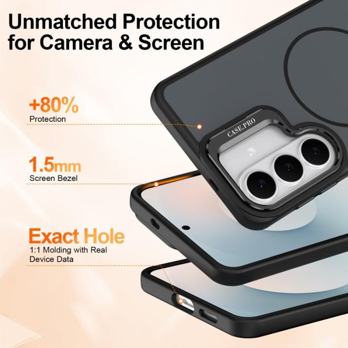 OEM - Mobilskal för Samsung Galaxy S26 Magnetiskt PC + TPU med Kickstand - Svart