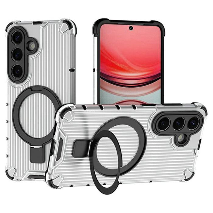 OEM - Mobilskal för Samsung Galaxy S26 Magnetiskt PC + TPU med Kickstand - Transparent