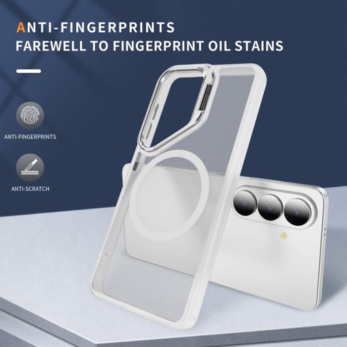 OEM - Mobilskal för Samsung Galaxy S26 Magnetiskt PC + TPU med Kickstand - Transparent