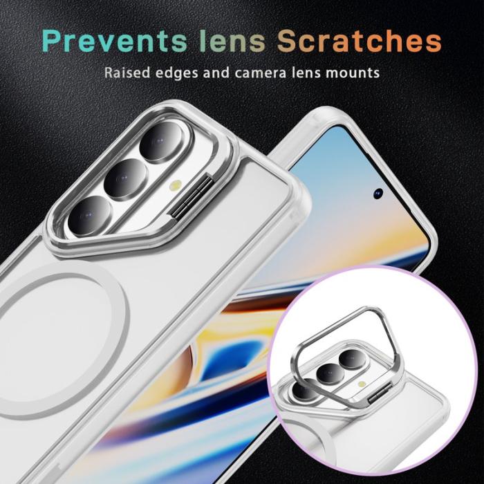 OEM - Mobilskal för Samsung Galaxy S26 Magnetiskt PC + TPU med Kickstand - Transparent