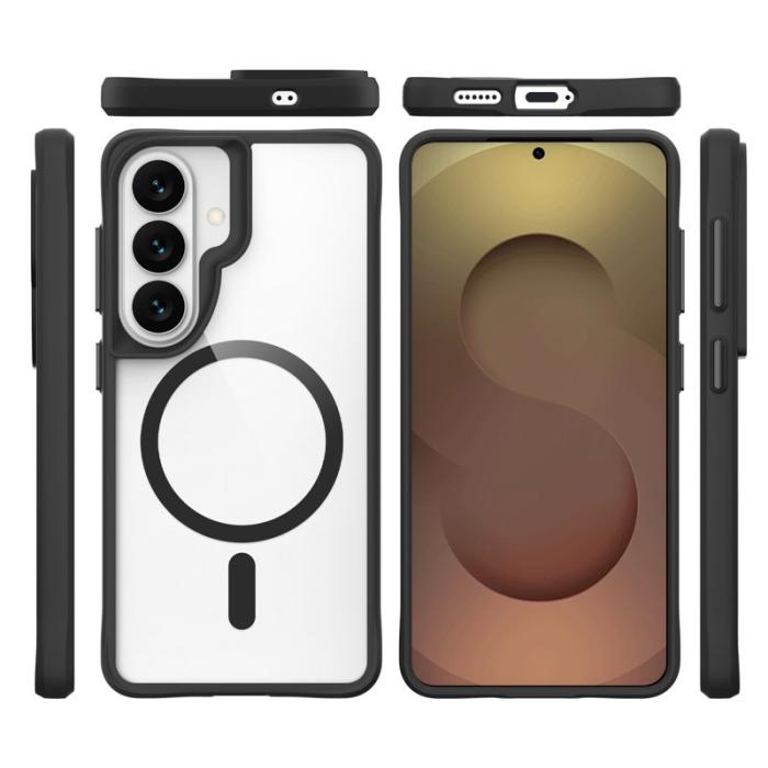 OEM - Mobilskal för Samsung Galaxy S26 Magnetiskt PC + TPU Stöttålig - Svart