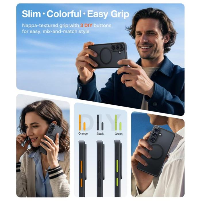 Torras - Torras Mobilskal för Samsung Galaxy S26 Magnetiskt PC + TPU - Svart