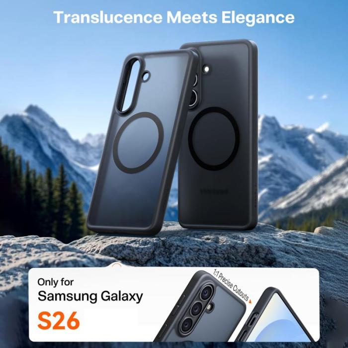 Torras - Torras Mobilskal för Samsung Galaxy S26 Magnetiskt PC + TPU - Svart
