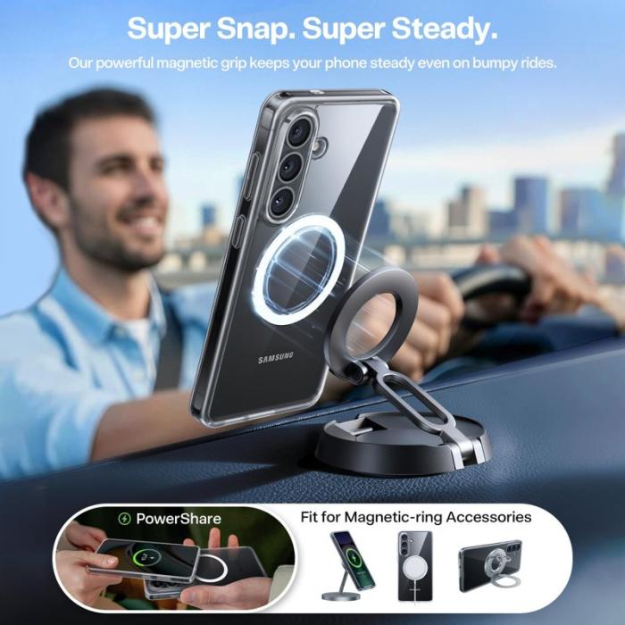 Torras - Torras Mobilskal för Samsung Galaxy S26 Magnetiskt PC + TPU - Transparent