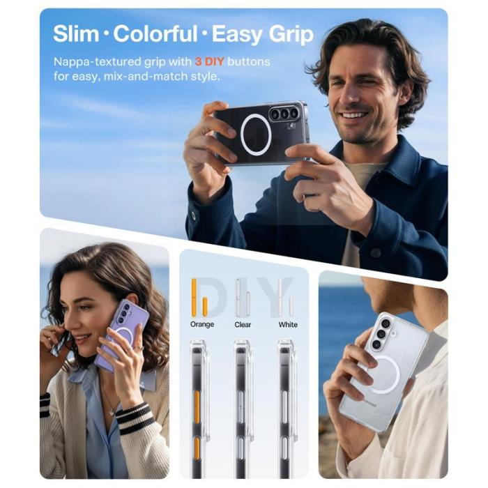 Torras - Torras Mobilskal för Samsung Galaxy S26 Magnetiskt PC + TPU - Transparent