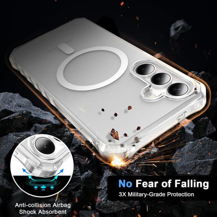 OEM - Mobilskal för Samsung Galaxy S26 Magnetiskt PC + TPU - Transparent