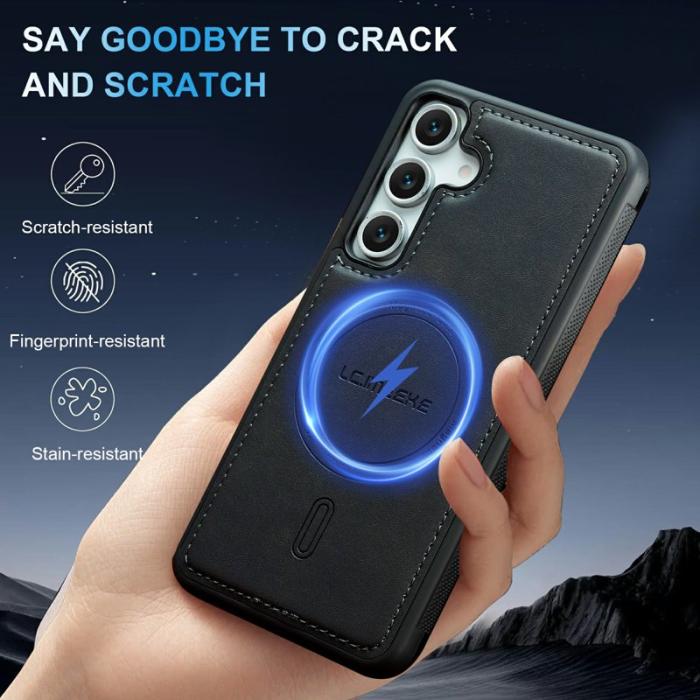 LC.imeeke - LC.IMEEKE Mobilskal för Samsung Galaxy S26 Magnetiskt Konstläder - Svart