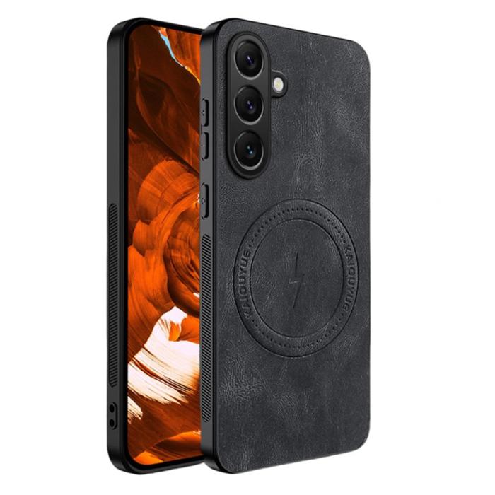 OEM - Mobilskal för Samsung Galaxy S26 Magnetiskt Konstläder TPU - Svart