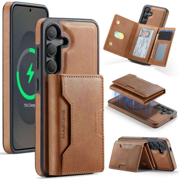 MAGKING - MAGKING Mobilskal för Samsung Galaxy S26 Magnetiskt PU + TPU - Brun