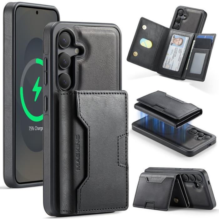 MAGKING - MAGKING Mobilskal för Samsung Galaxy S26 Magnetiskt PU + TPU - Svart