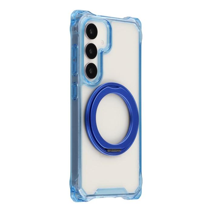 OEM - Mobilskal för Samsung Galaxy S26 Magnetiskt Ring Kickstand TPU + PC - Blå