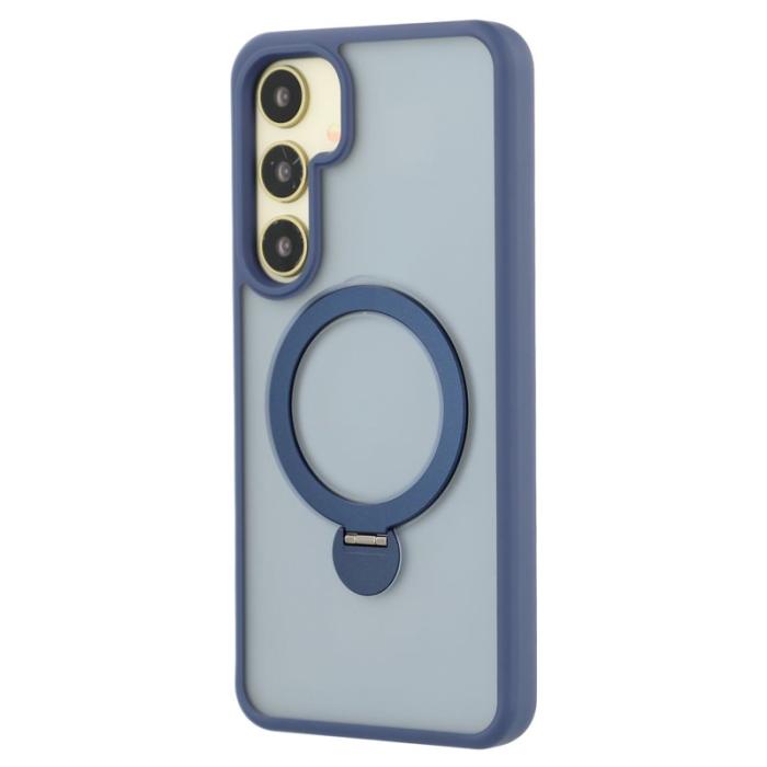OEM - Mobilskal för Samsung Galaxy S26 Magnetiskt Ring Kickstand TPU + PC - Blå