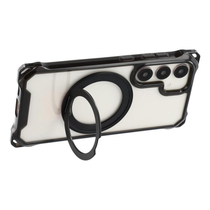 OEM - Mobilskal för Samsung Galaxy S26 Magnetiskt Ring Kickstand TPU + PC - Svart