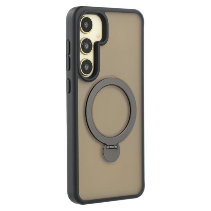 OEM - Mobilskal för Samsung Galaxy S26 Magnetiskt Ring Kickstand TPU + PC - Svart