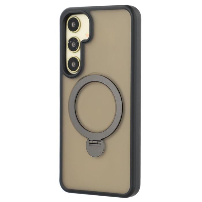 OEM - Mobilskal för Samsung Galaxy S26 Magnetiskt Ring Kickstand TPU + PC - Svart