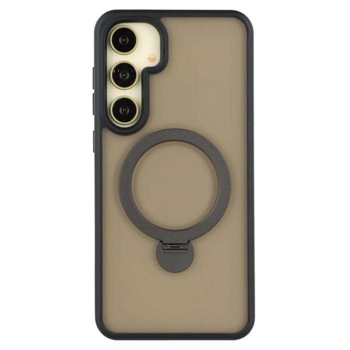 OEM - Mobilskal för Samsung Galaxy S26 Magnetiskt Ring Kickstand TPU + PC - Svart