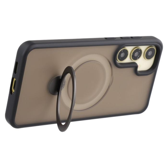 OEM - Mobilskal för Samsung Galaxy S26 Magnetiskt Ring Kickstand TPU + PC - Svart