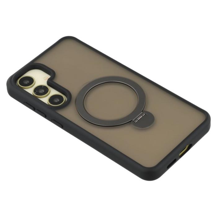 OEM - Mobilskal för Samsung Galaxy S26 Magnetiskt Ring Kickstand TPU + PC - Svart