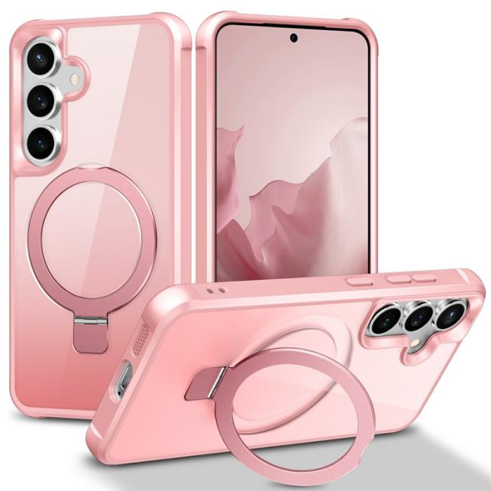 OEM - Mobilskal för Samsung Galaxy S26 Magnetiskt Ringhållare Kickstand - Rosa