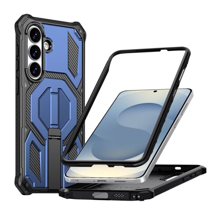 OEM - Mobilskal för Samsung Galaxy S26 Magnetiskt TPU + PC Kickstand - Blå