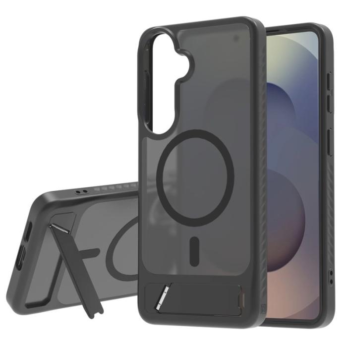 LeReach - LeReach Mobilskal för Samsung Galaxy S26 Magnetiskt TPU + PC Kickstand - Grå