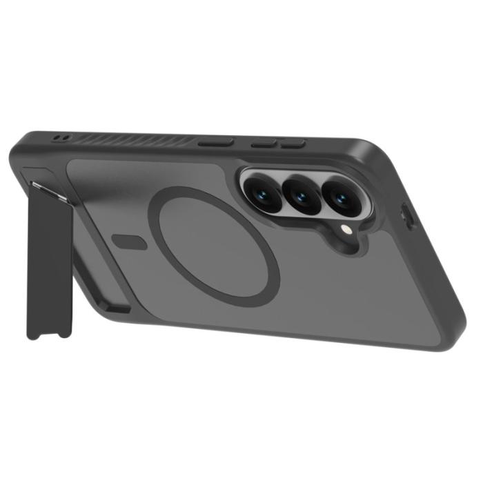 LeReach - LeReach Mobilskal för Samsung Galaxy S26 Magnetiskt TPU + PC Kickstand - Grå