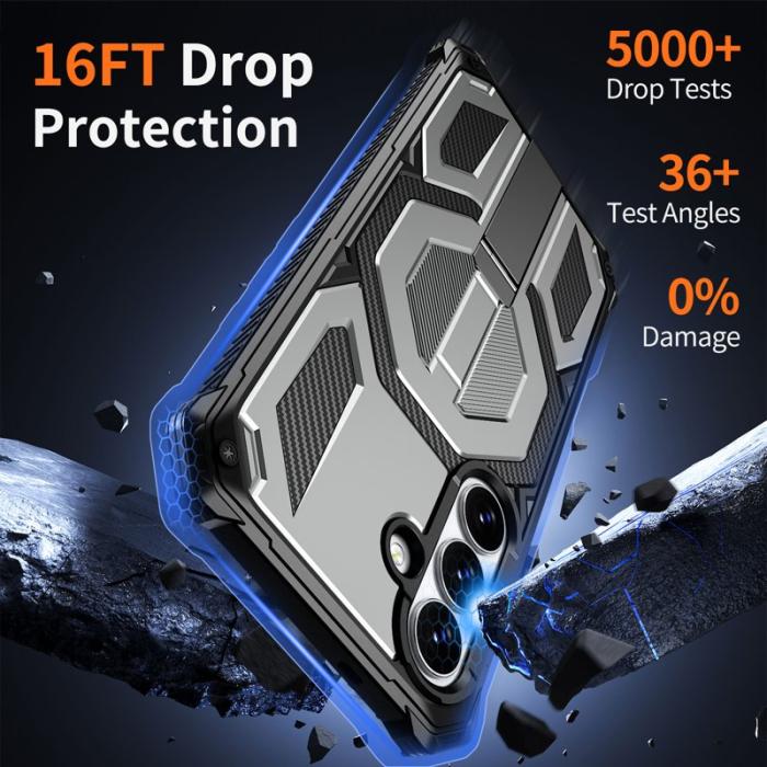 OEM - Mobilskal för Samsung Galaxy S26 Magnetiskt TPU + PC Kickstand - Grå